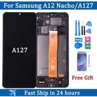 6.5" For Samsung A12 Nacho A127 LCD with frame Touch Screen Digitizer LCD For Samsung SM-A127F A127F/DS Display