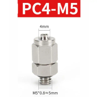 FITTING PNEUMATIC METAL LURUS MALE DRAT MPC 1/8\ 1/4\" 3/8\" 1/2\" Inch - METAL MPC 04-M5"