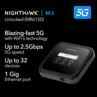 Nighthawk M6 5G Mobile Hotspot, 5G Router with Sim Card Slot, 5G Modem, Portable WiFi Device for Travel, Unlocked with Verizon,