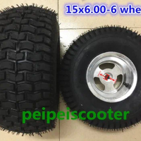 15 inch 15x6.00-6 wide tyre Hub Wheel for wheelchair DIY motor and scooter motor phub-15wt
