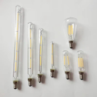 T185 T225 T300 LED Vintage Edison Light Lamp LED Bulb E14 2W 3W 4W 5W 6W 220V Retro Flame Light For 