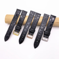 Replacement Watchbands for Longines L2 L4 Genuine Leather Strap 18mm Watch Bands for Man Women Bracelet Clasp