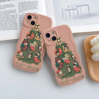 Ốp Điện Thoại iphone Viền Gợn Sóng Cây thông bé gái tinh nghịch iPhone 7plus 6plus 11 7 8 12 13 14 1