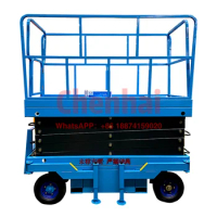 Hydraulic outdoor electric telescopic lifting platform traction mobile shear elevator telescopic ladder