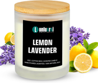 Lemon Lavender Scented Candles for Women - Aromatherapy Non Toxic Candles for Home Scented 8oz Soy W