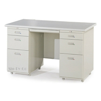 【鑫蘭家具】雙邊辦公桌W140cm左三右三屜  主管桌 電腦桌 書桌 工作桌