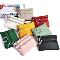 Dompet Wanita Kulit, Pelbagai Gaya Tersedia, Dompet dengan 3 Zip, Dompet Syiling, Rantai Kunci, Peme
