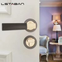 High Quality Silent Door Locks Bedroom Security Door Handle Lock Indoor Zinc Alloy Handle Lockset Furniture Hardware Supplies
