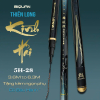 CẦN CÂU ĐÀI  ( BẢO HÀNG 1 NĂM 1 LÓNG ) BIQUAN THIÊN LONG KÌNH HẢI 5H PHÂN LỤC 28I PHÔI CACBON NHẸ