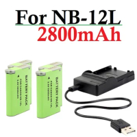 nb-12l NB 12L NB12L 2800mAh Li-ion Battery Charger For Canon G1 X Mark II G1X Mark 2 N100, N100, VIXIA mini X Camera battery