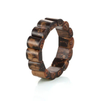 【Woogie武吉珠寶】精品天然黑珊瑚手排(金絲海柳18-19mm)