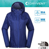 The North Face 女款 防風防水透氣連帽外套_鳶尾藍 V
