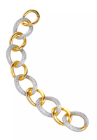 TOMEI TOMEI Diamond Cut Collection Link Bracelet, Yellow Gold 916