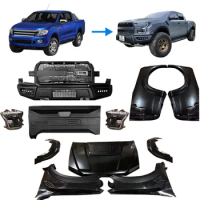 Hot selling Off-Road Parts Front Car Bumpers ABS Black Body kits For Ranger T6/T7/T8 Upgrade To F150 Raptor