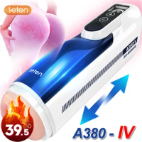 2022 New Leten A380 IV Automatic Piston Telescopic Male Masturbator Cup Heating Vagina Moaning Sex Machine Sex Toys For Man Gay