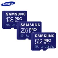 Samsung Pro Plus Memory Card 256GB 128GB U3 V30 A2 High Speed UHS-I Class 10 TF Card 64GB U1 A1 V10 EVO PLUS 512GB Micro SD Card