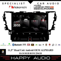 Head Unit Android 11,5 inch OEM ALPHARD NAKAMICHI NA-3102i LEGEND PRO MK II RAM 8/256 GB Original HU