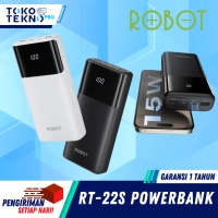 Robot RT22S / RT-22s Smart Powerbank Fast Charging 20000mAh 15W 3 Port Output With LED Original