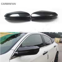 Car Styling For Honda Civic 10th 2016 2017 Carbon Fiber Mirror Rearview Cover Accessories Rearview mirror protection cover C200