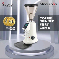 Grinder + Maquinos E65T Titanium Burr + Tajam Warna Putih