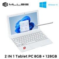 MLLSE 10.1 Inch 2 IN 1 Tablet PC Intel Pentium N5030 Quad Core 8GB DDR4 128GB SSD HD 1920x1200 IPS Screen GPU Windows 10 Laptop