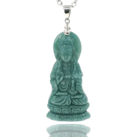 【喜緣玉品】618限定★天然翡翠滿綠玉觀音項鍊