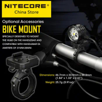 NITECORE HU60 Bike Headlamp Handle Bar Mount for 31mm-35mm Handlebar, Headlight Helmet Starp, Headlights Set with Remote Control