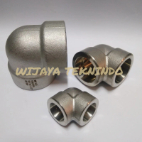 Elbow Stainless SS 304 Class 3000 Socket Weld 1/2\ inch - Knee SS304 #3000 SW 90 Deg SS304"