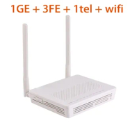 100pcs NEW original HW EG8141A5 Gpon ONU FTTH modem router bare metal + adapter 1GE + 3FE + 1tel + wifi With English Software