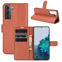 50pcs/lot PU leather Flip Wallet Litchi Grain Phone Case For Samsung Galaxy S21 Plus S20 Ultra A02S A12 M51 A42 5G A21 A01 EU