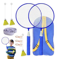Elastic Badminton Trainer Set Single Play Rebound Shuttlecocks Racquet Sports Set Shuttlecocks Racquet Sports Set Badminton Solo