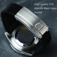 20mm Arc End Rubber Dive Watch Band Strap for Submariner 116610 GMT II Water Ghost Explore 2 Milgaus