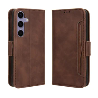 For Samsung Galaxy S24 S24 Plus Cover Leather Wallet Type Multi-card Slot Leather Book Design For Samsung S24 + S24 Phone Bags