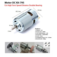 Motor DC 795 12v High Torsi Speed Dinamo Mesin Power Tools Fan Motor