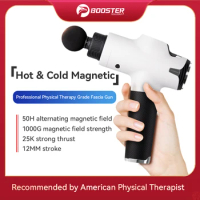 Booster Fusion Black Pro Muscle Massage Gun Deep Tissue Percussion Muscle Massager Gun for Athletes Pain Therapy and Relaxation