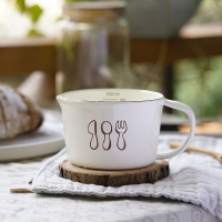 現貨]刀叉系列琺瑯量杯 500ml [來雪拼] 咖啡杯 牛奶杯 紅茶杯