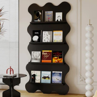 Black Magazine Magazine Rack Subject Bedroom Home Filing Landing Shelf Wall Catalogs Sujeta Estanteria Decoration Furniture