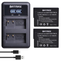 Batmax 2pc DMW-BLC12 BLC12E BLC12PP Battery+LED USB Dual Charger for Panasonic Lumix FZ1000,FZ200,FZ300,G5,G6,G7,GH2,DMC-GX8