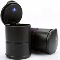 by DHL or Fedex 200pcs portable Auto Car Truck LED Cigarette Smoke Ashtray Ash Cylinder Cup Holder New hot sale