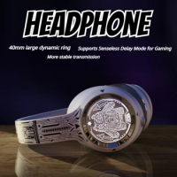 ECHOME Wireless Headphones Video HIFI Headset Subwoofer Stereo Bluetooth Earphone Noise Reduction Sport Earphone Gaming Headset