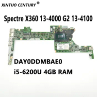 849426-601 849426-001 For HP Spectre X360 13-4000 G2 13-4100 13-4102TU Motherboard DAY0DDMBAE0 i5-6200U 4GB RAM 100% Test