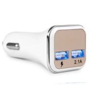 200pcs Quick Charge 2 USB Port Car Charger 10.5W 2.1A Fast Charging for Samsung Galaxy S6 HTC M9 Nexus 6 LG G4 Phone