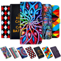 Painted Wallet Leather Case Card Pocket Cover Capa Coque For Motorola Moto E E4 E5 E6 E6S E7 Z Z2 Z3 Z4 Edge Plus Play S 2020
