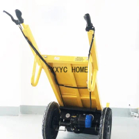 Electric Battery Motorcycle Flat Plate Handling Brick Pulling Power Hand Push Construction Site Construction Turnover Wheeler