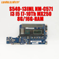 NM-C571.For Lenovo Pro-13 S540-13IML Laptop Motherboard. With.CPU:I3-10110U, I5-10210U, I7-10510 .8GB/16GB-RAM. MX250/V2G.