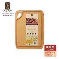 【美國SAGE】美國原裝進口抗菌無毒木砧板(厚版型)25x32x0.9cm