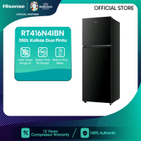 Hisense Kulkas 2 Pintu 410L lemari es Refrigerator RT416N4IBN Black