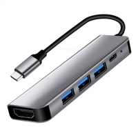Adapter USB Type C Hub HDMI-compatible 4K Support Samsung Dex Mode USB-C Dock with PD for MacBook Pro/Air 2023