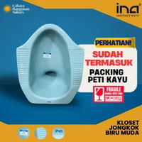 [Packing Peti Kayu] Kloset Jongkok INA TERLENGKAP / Closet Jongkok INA Biru Muda