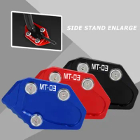 mt03 Logo 2023 2022 Motorcycle Accessories Side Stand Enlarge FOR YAMAHA MT-03 MT03 ABS NIKEN GT Kickstand Extension Plate Pad